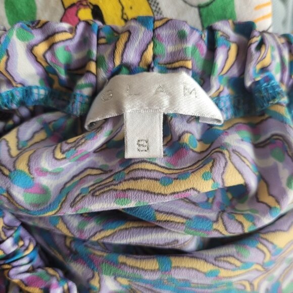 Glam mini skirt multicolor print size small - Picture 3 of 5